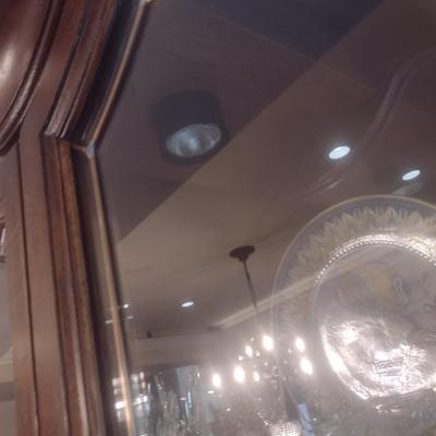 Thomasville Lighted China Hutch with Open Design and Glass Shelves (No Contents)