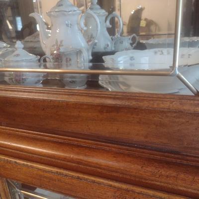 Thomasville Lighted China Hutch with Open Design and Glass Shelves (No Contents)