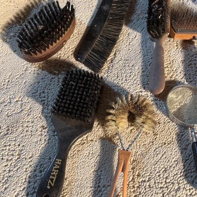 Brush and magnifying set