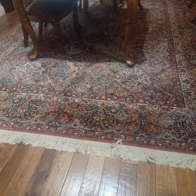 Karastan Worsted Wool Pile Area Rug Multicolor Panel Kirman Pattern 8'-8" x 12'