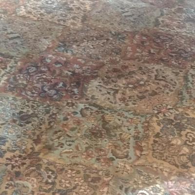 Karastan Worsted Wool Pile Area Rug Multicolor Panel Kirman Pattern 8'-8" x 12'
