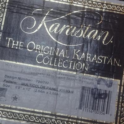 Karastan Worsted Wool Pile Area Rug Multicolor Panel Kirman Pattern 8'-8" x 12'