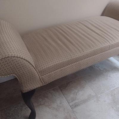 Upholstered Rolled Arm Accent Bench