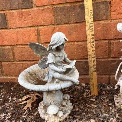 Gazing ball stand and statue