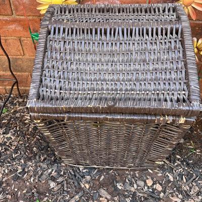 Wicker basket and contents