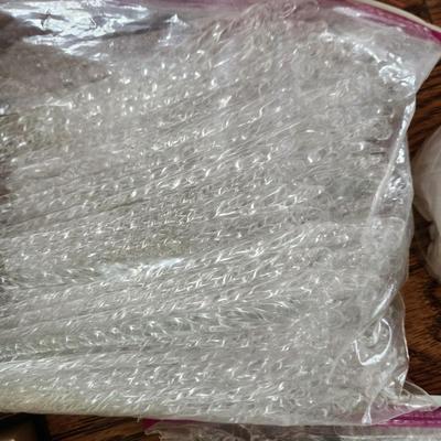 Large Box Filled w Christmas Ornaments & Decor Snowbabies, Glass Icicles ,