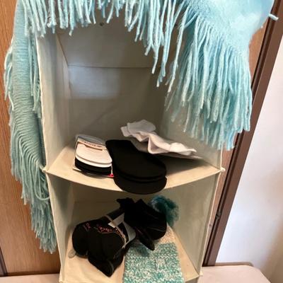 Socks, scarfs, Envy cuffs, and storage unit
