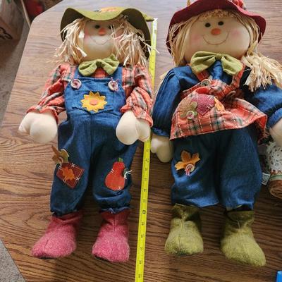 4 large Fall Decor Dolls