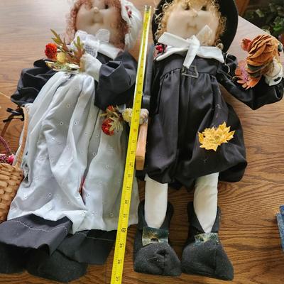 4 large Fall Decor Dolls