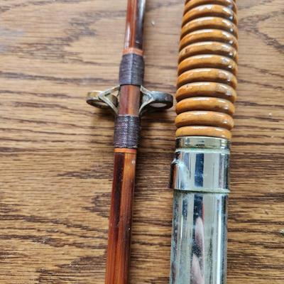 4 Vintage Fishing Rods H-I Utica N.Y. , True Temper, Actionized , Gep-Rod