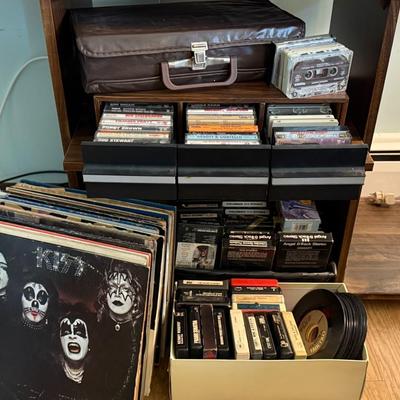 Vintage Records, 8-Tracks and Cassettes Lot