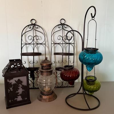 Metal Wall Sconces and Tea Light Holders Lot