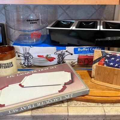 Buffet Caddy and Entertaining Lot