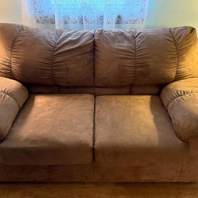 Light Brown Micro Fiber Loveseat