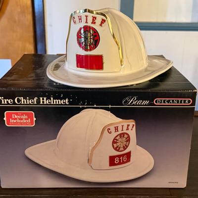 Jim Beam Fire Chief Helmet Decanter- sealed