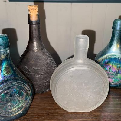 Vintage Carnival Glass Bottles