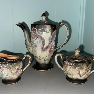 Vintage Japanese Dragonware Porcelain Tea Serving Set