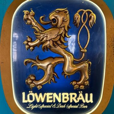 Lighted Lowenbrau Bar Sign Lot