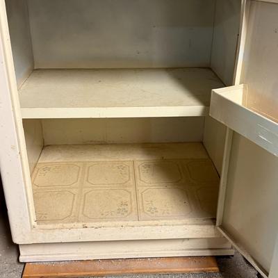 White Metal Cabinet (Basement)