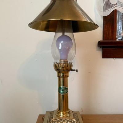 Orient Express Vintage Metal Hurricane Lamp