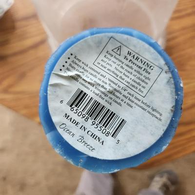 Lot of 6 Carriage House Glass Hurricanes Candle Holders w Candle