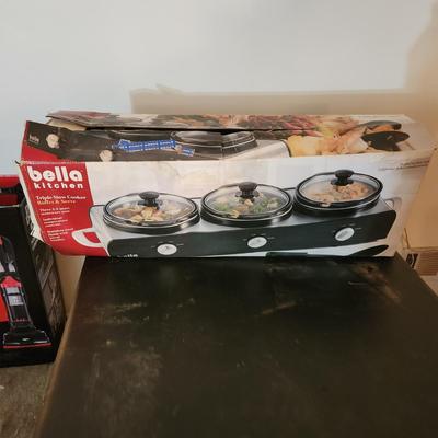 Bella Kitchen Triple Slow Cooker Buffet & Server