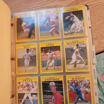 Baseball Card Binder Filled with Miscellaneous Cards