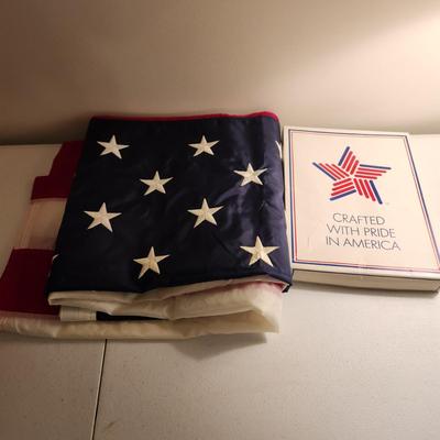 2 American Flags 1 3x5 in box & 1 5x8