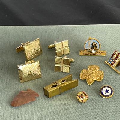 Cufflinks, Arrowhead, Fraternal Pins