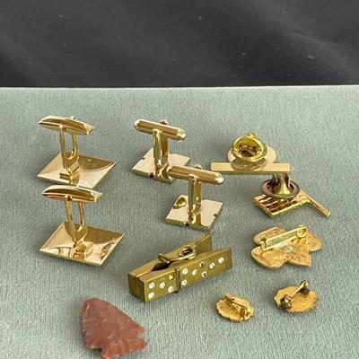 Cufflinks, Arrowhead, Fraternal Pins