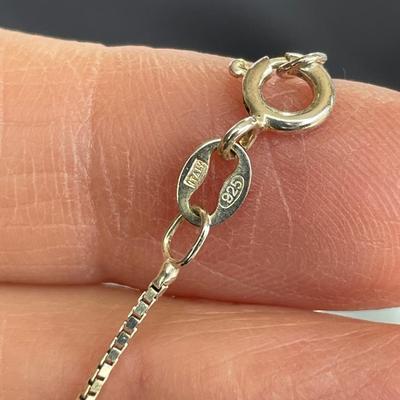 Sterling Silver Box Chain and Zodiac Chime Pendant