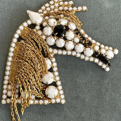 Huge Vintage Horse Pin