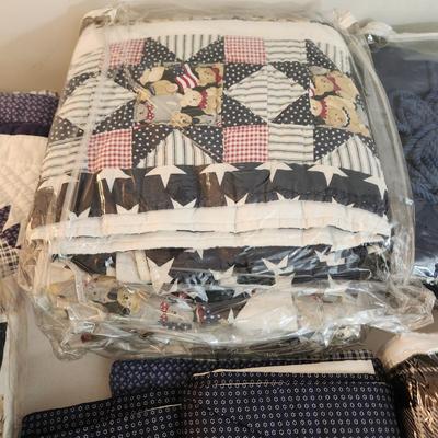 Linen Lot Bedding, Pillow Covers, Fire Dept. Rug