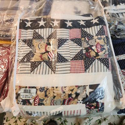 Linen Lot Bedding, Pillow Covers, Fire Dept. Rug