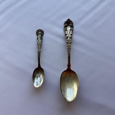 ANTIQUE STERLING SILVER SPOONS