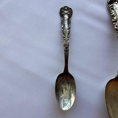 ANTIQUE STERLING SILVER SPOONS