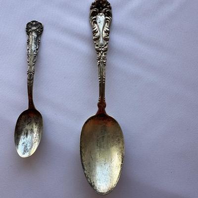 ANTIQUE STERLING SILVER SPOONS