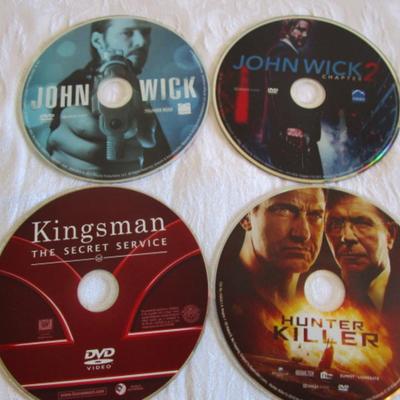 Hunter Killer, John Wick, John Wick Chapter 2, King's Man The Secret Service (4 DVDs)