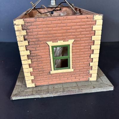 LOT 637: Vintage Lionel Train Station Waiting Room, Signs, Flagpole & Metal Train Tunnel