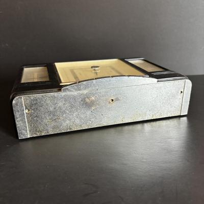 LOT 643: Vintage Airguide Weather Station by Fee & Stemwedel & Vintage Art Deco Kundo Alarm Clock