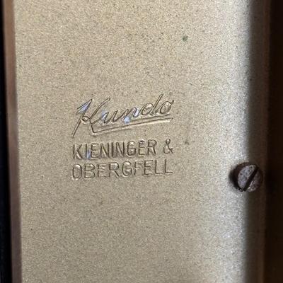 LOT 643: Vintage Airguide Weather Station by Fee & Stemwedel & Vintage Art Deco Kundo Alarm Clock