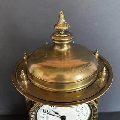 LOT 644: Vintage Anniversary Clocks: Master 400-Day (14"w/Dome) & Nisshin Master 400-day (16" w/Dome)