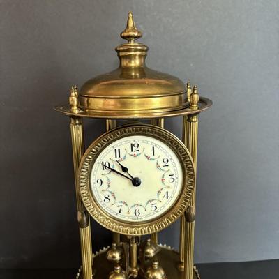LOT 644: Vintage Anniversary Clocks: Master 400-Day (14"w/Dome) & Nisshin Master 400-day (16" w/Dome)