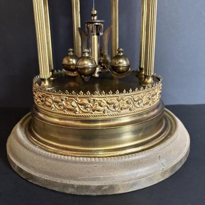 LOT 644: Vintage Anniversary Clocks: Master 400-Day (14"w/Dome) & Nisshin Master 400-day (16" w/Dome)