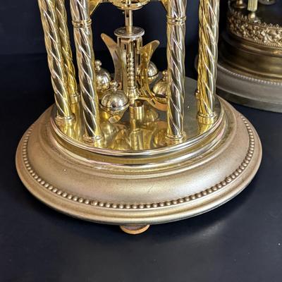 LOT 644: Vintage Anniversary Clocks: Master 400-Day (14"w/Dome) & Nisshin Master 400-day (16" w/Dome)