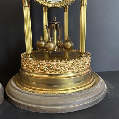 LOT 645: Vintage Nisshin Master Anniversary Clock & Kieninger & Obergfell Anniversary Clock