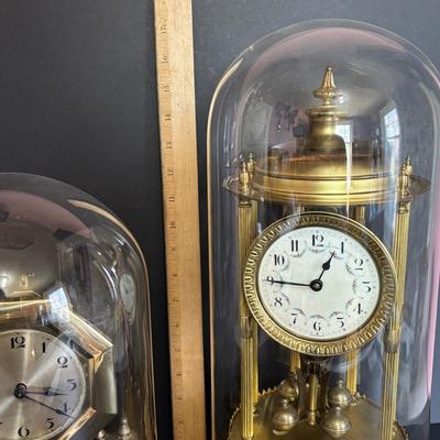 LOT 645: Vintage Nisshin Master Anniversary Clock & Kieninger & Obergfell Anniversary Clock