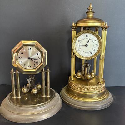 LOT 645: Vintage Nisshin Master Anniversary Clock & Kieninger & Obergfell Anniversary Clock