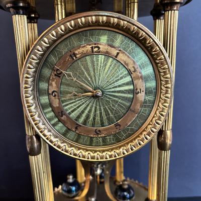 LOT 646: Vintage Sokol Montage Anniversary Clocks - 16" w/Dome