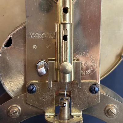 LOT 650: Gilbert Mantel Clock & Schatz 1000-Day Anniversary Clock